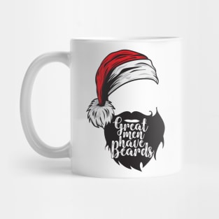 Mens Great Men Have Beards Santa Claus Hat Funny Christmas Xmas product Mug